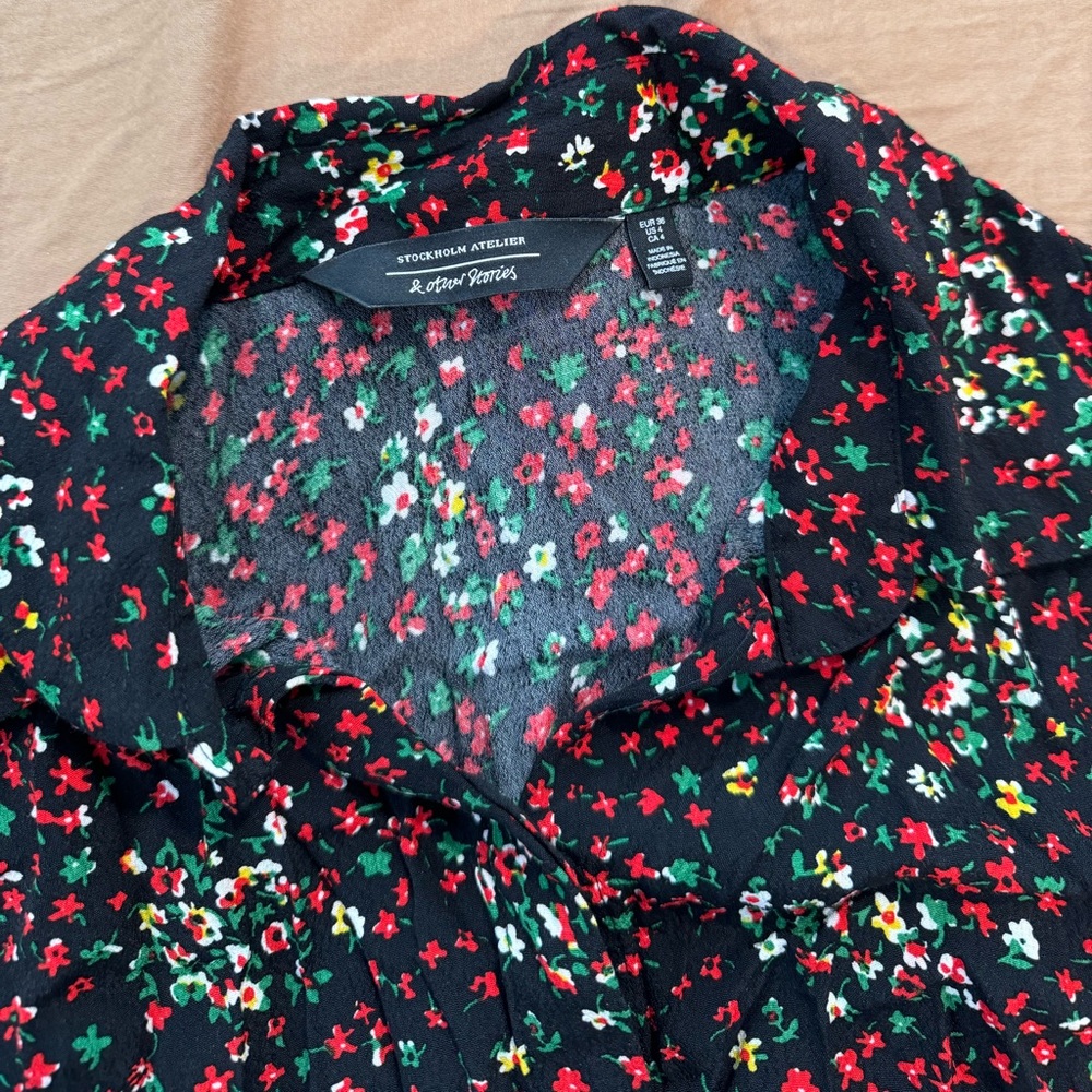 & other stories floral blouse